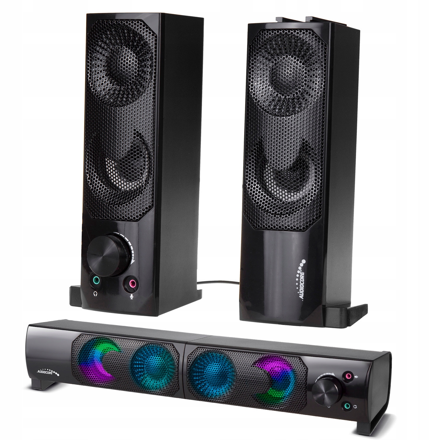 Reproduktory 2.0 Audiocore AC955 6W, čierne